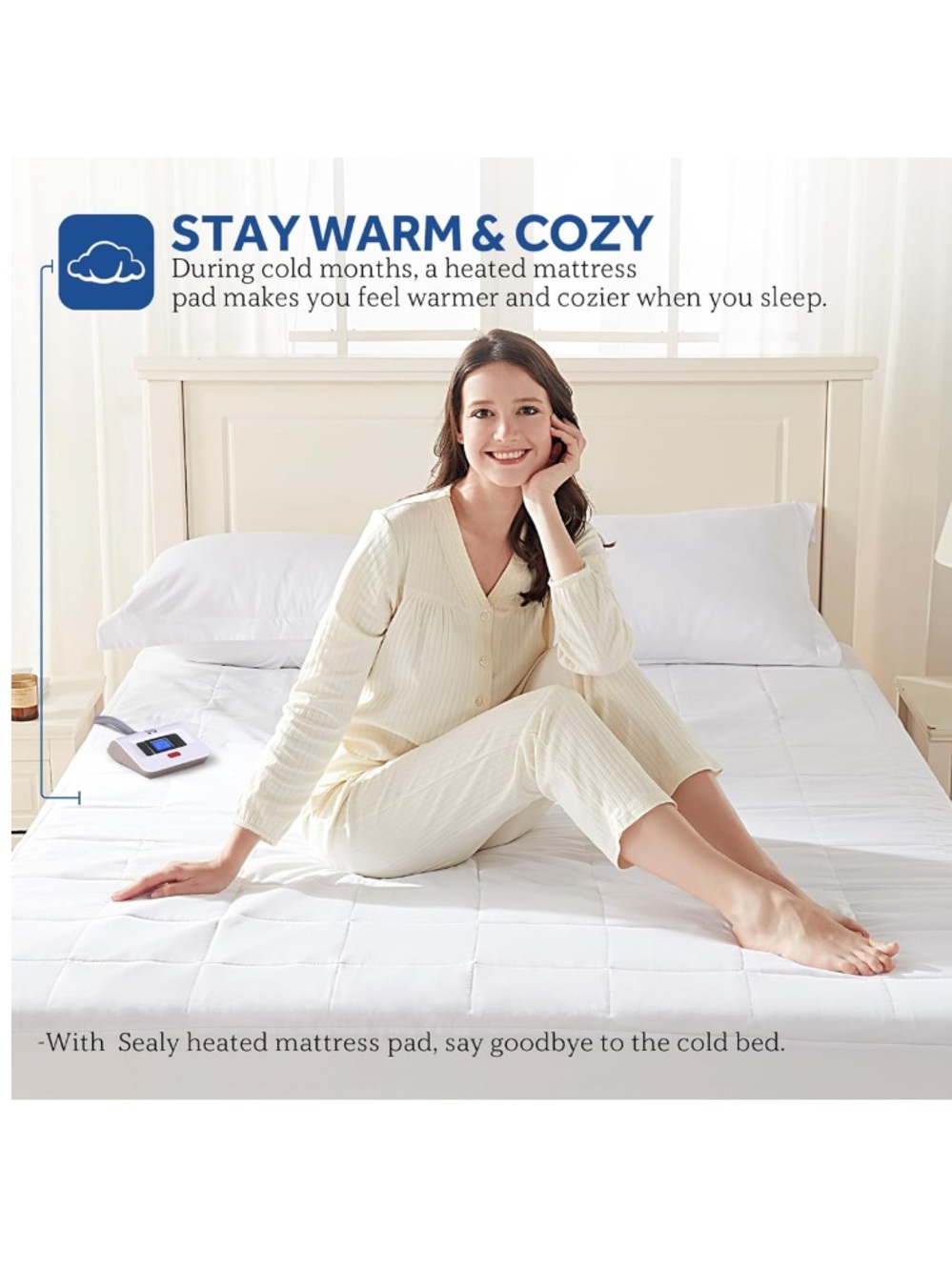 Sealy Electric Mattress Pad 10 Heat Settings With Auto Off, FULL - Ship alone - Picture 3 of 13